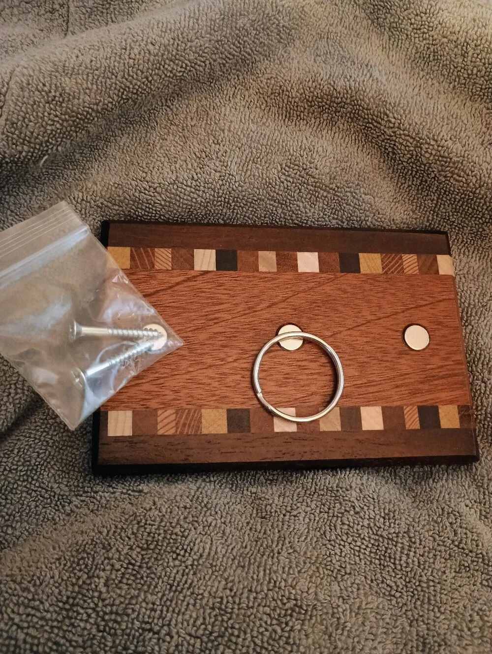 Natural Renaissance Handcrafted Wood Magnetic Key Holder Wall Mount